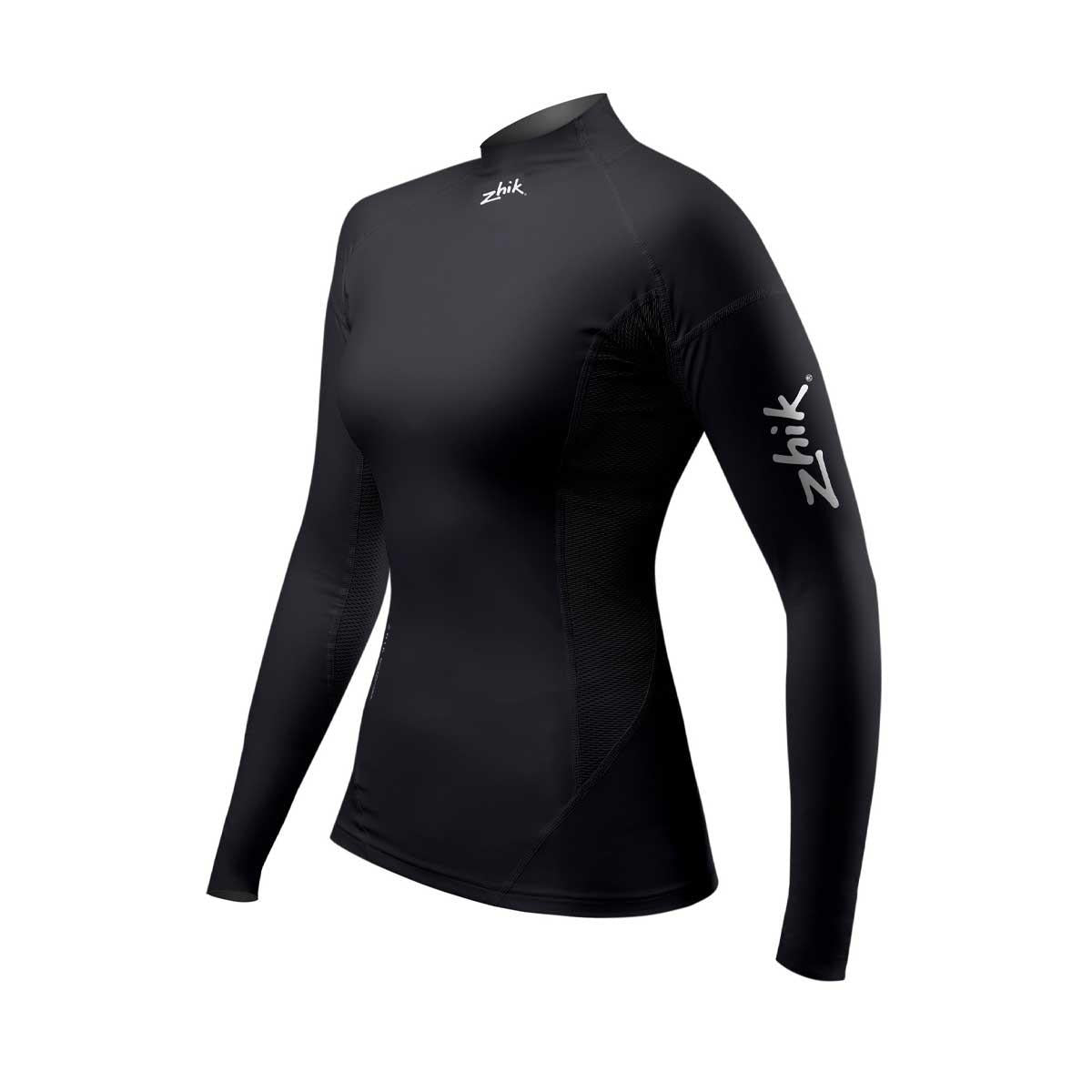 Zhik Womens Long Sleeve Spandex Rash Vest Top - Black