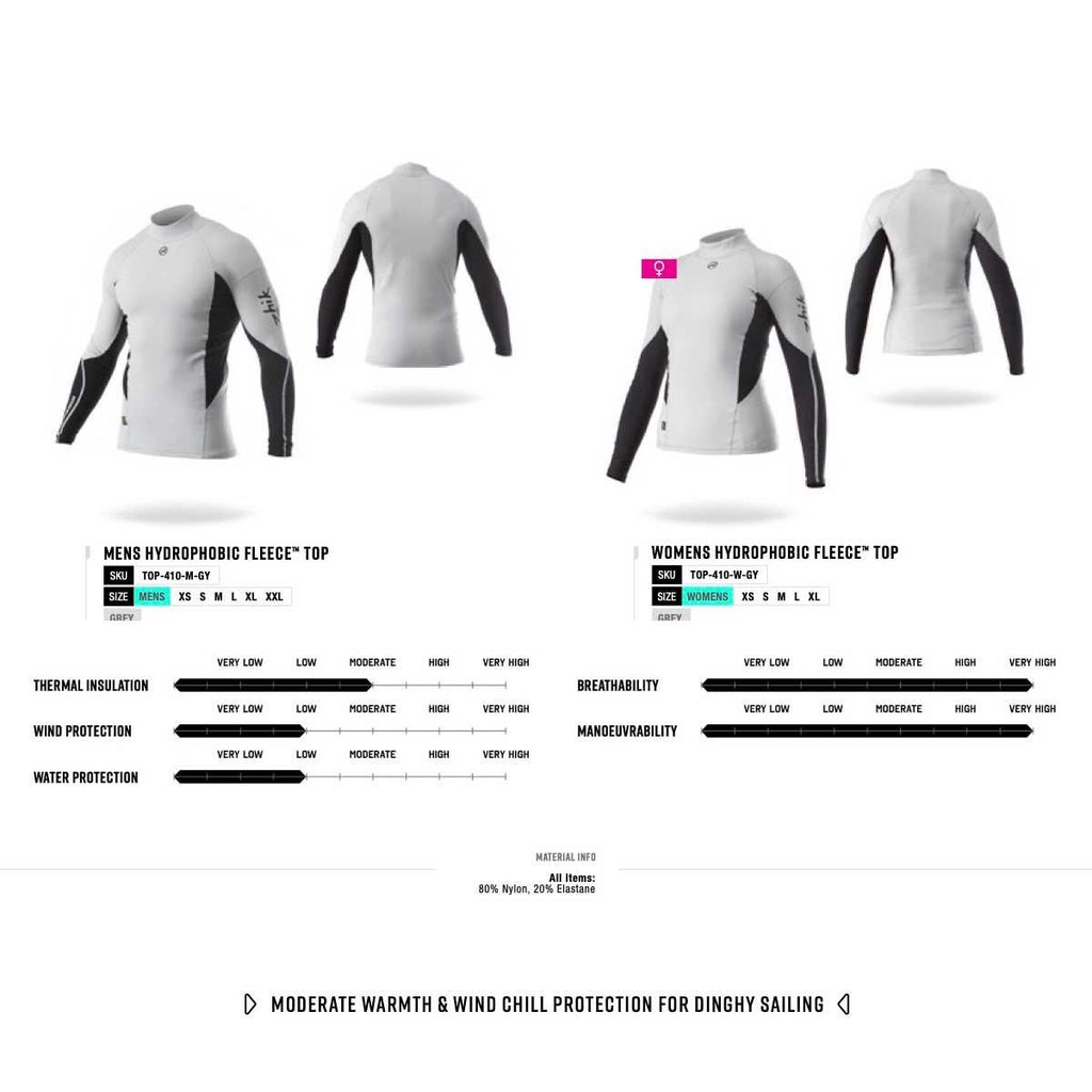 Mens Zhik HydroPhobic Fleece Top