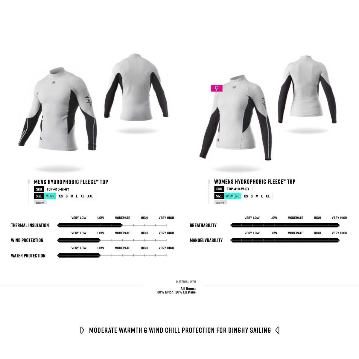 Mens Zhik HydroPhobic Fleece Top