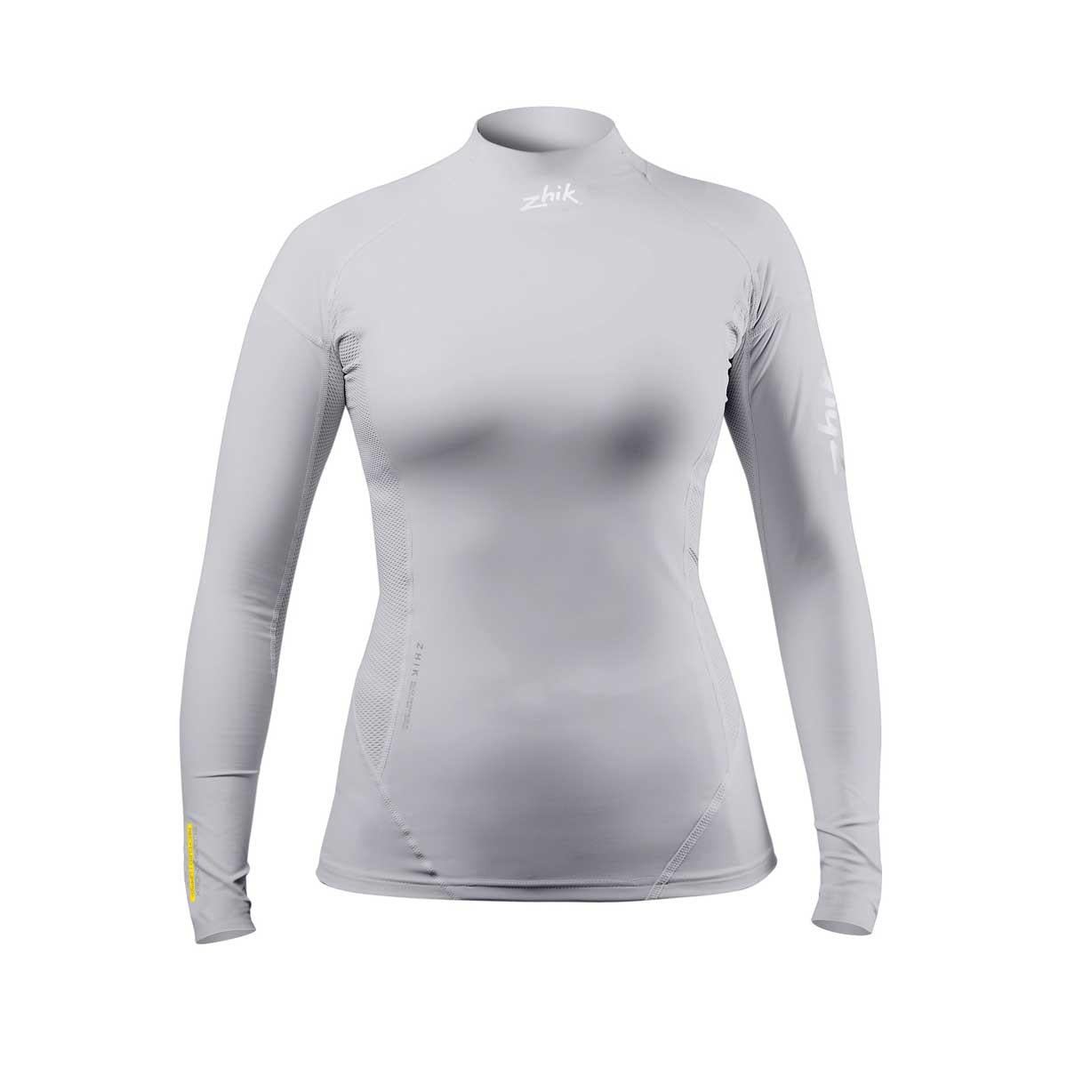 Zhik Womens Long Sleeve Spandex Rash Vest Top - Platinum