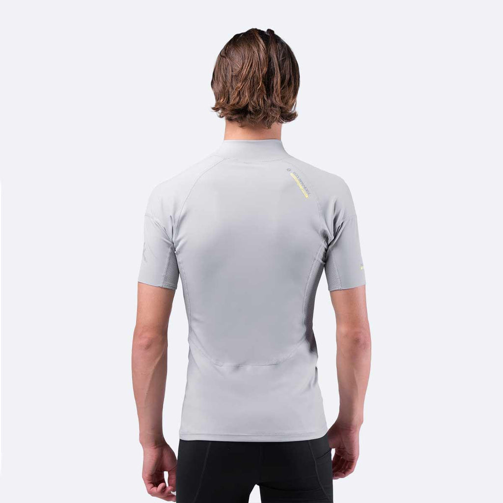 Zhik Mens Short Sleeve Spandex Rash Vest Top - Platinum