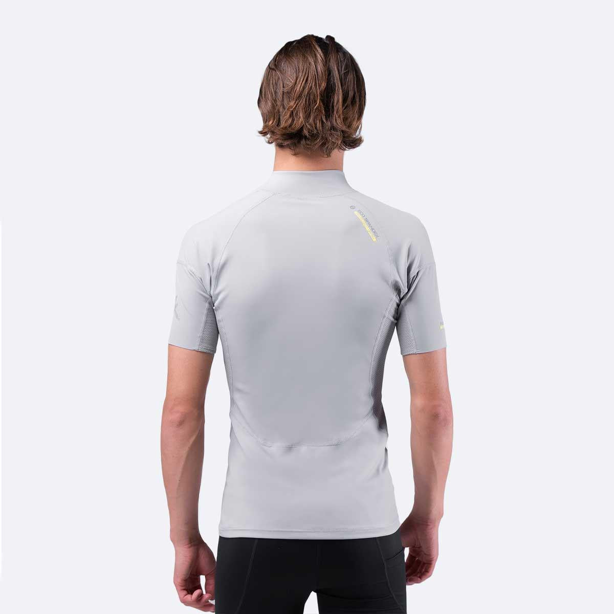 Zhik Mens Short Sleeve Spandex Rash Vest Top - Platinum
