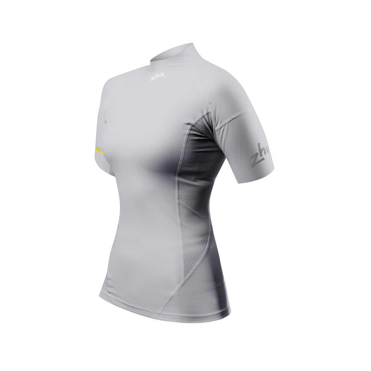 Zhik Womens Short Sleeve Spandex Rash Vest Top - Platinum