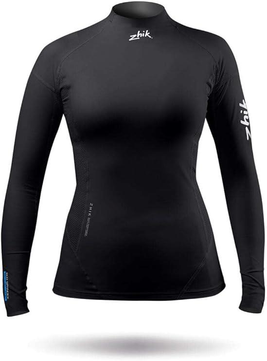 Zhik Womens Long Sleeve Spandex Rash Vest Top - Black