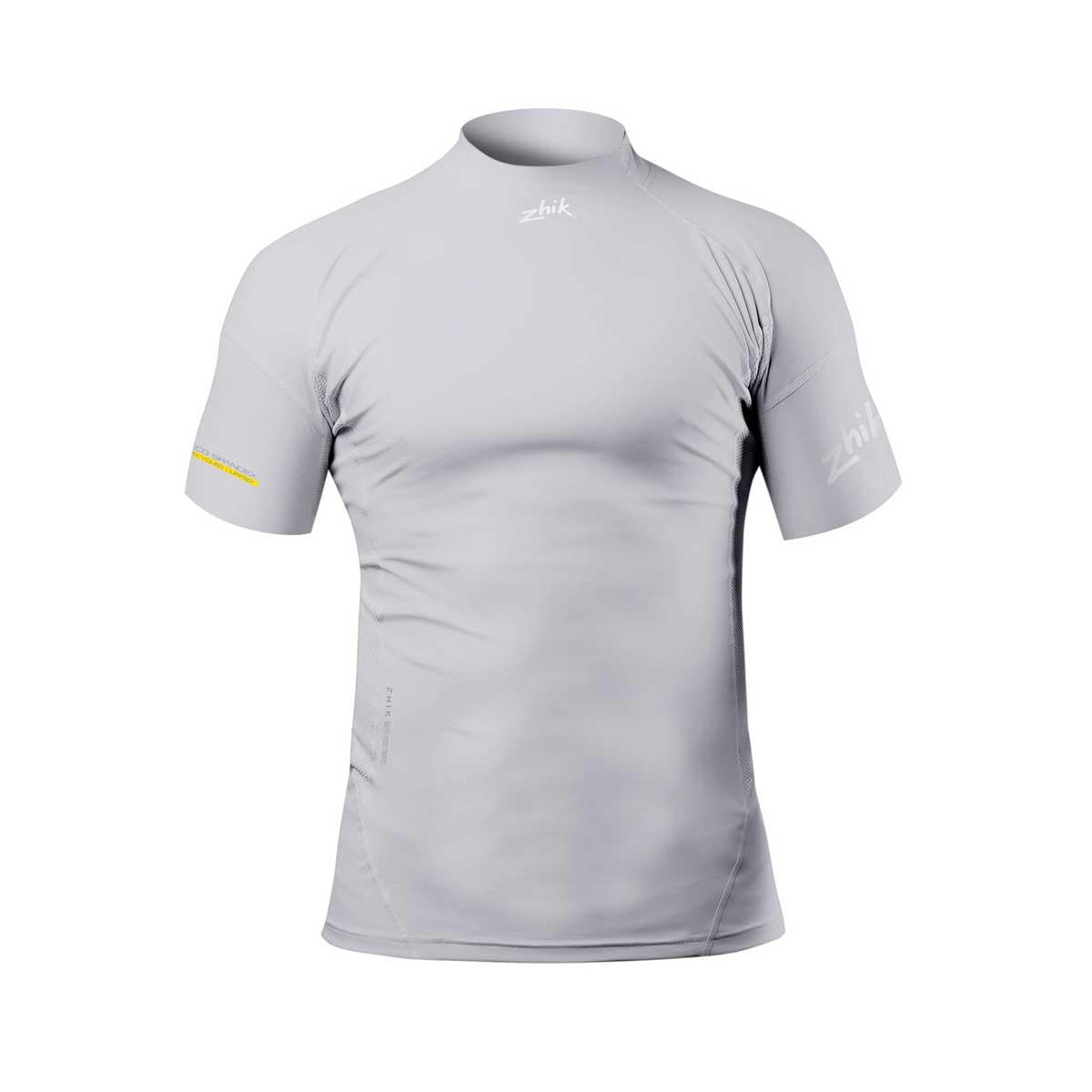Zhik Mens Short Sleeve Spandex Rash Vest Top - Platinum