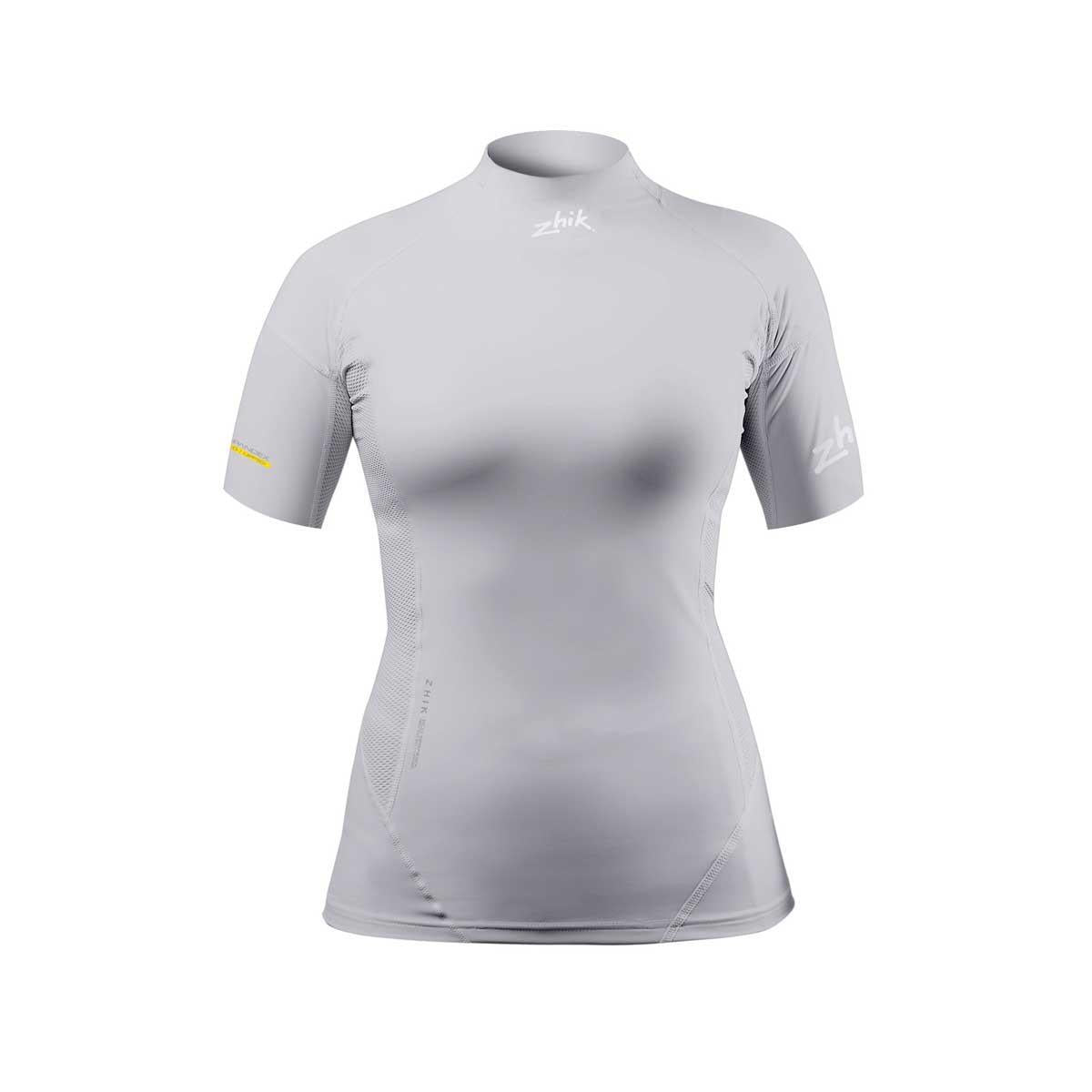 Zhik Womens Short Sleeve Spandex Rash Vest Top - Platinum