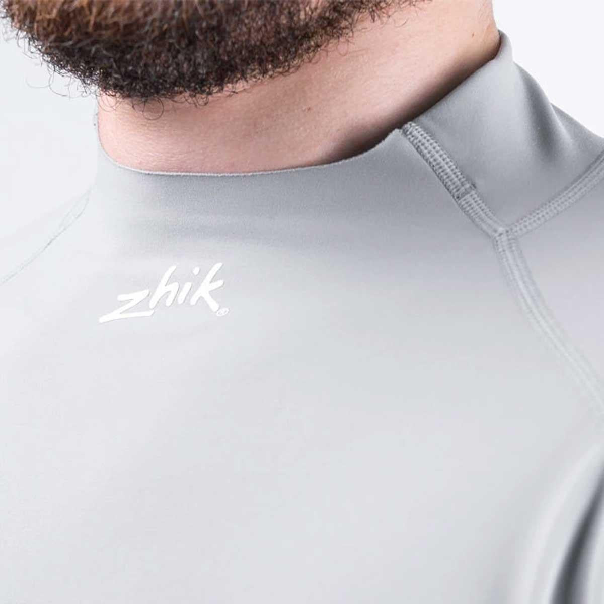 Zhik Mens Long Sleeve Spandex Rash Vest Top - Platinum