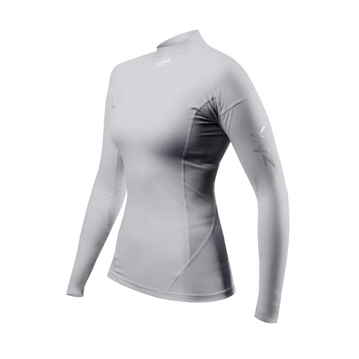 Zhik Womens Long Sleeve Spandex Rash Vest Top - Platinum