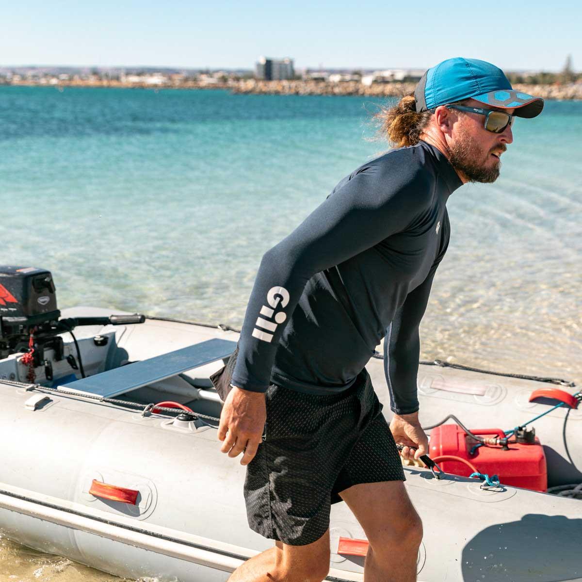 Mens Gill Zenzero Rash Vest - Dark Navy