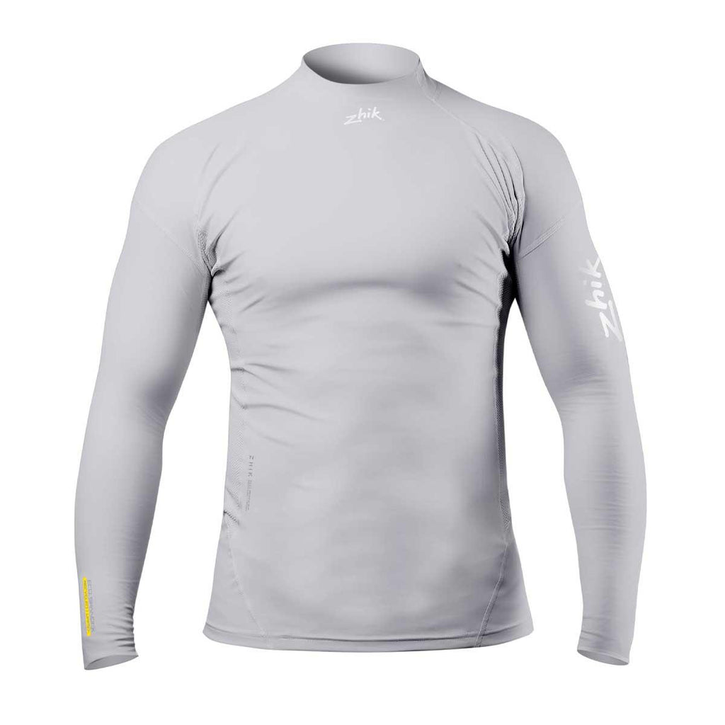 Zhik Mens Long Sleeve Spandex Rash Vest Top - Platinum