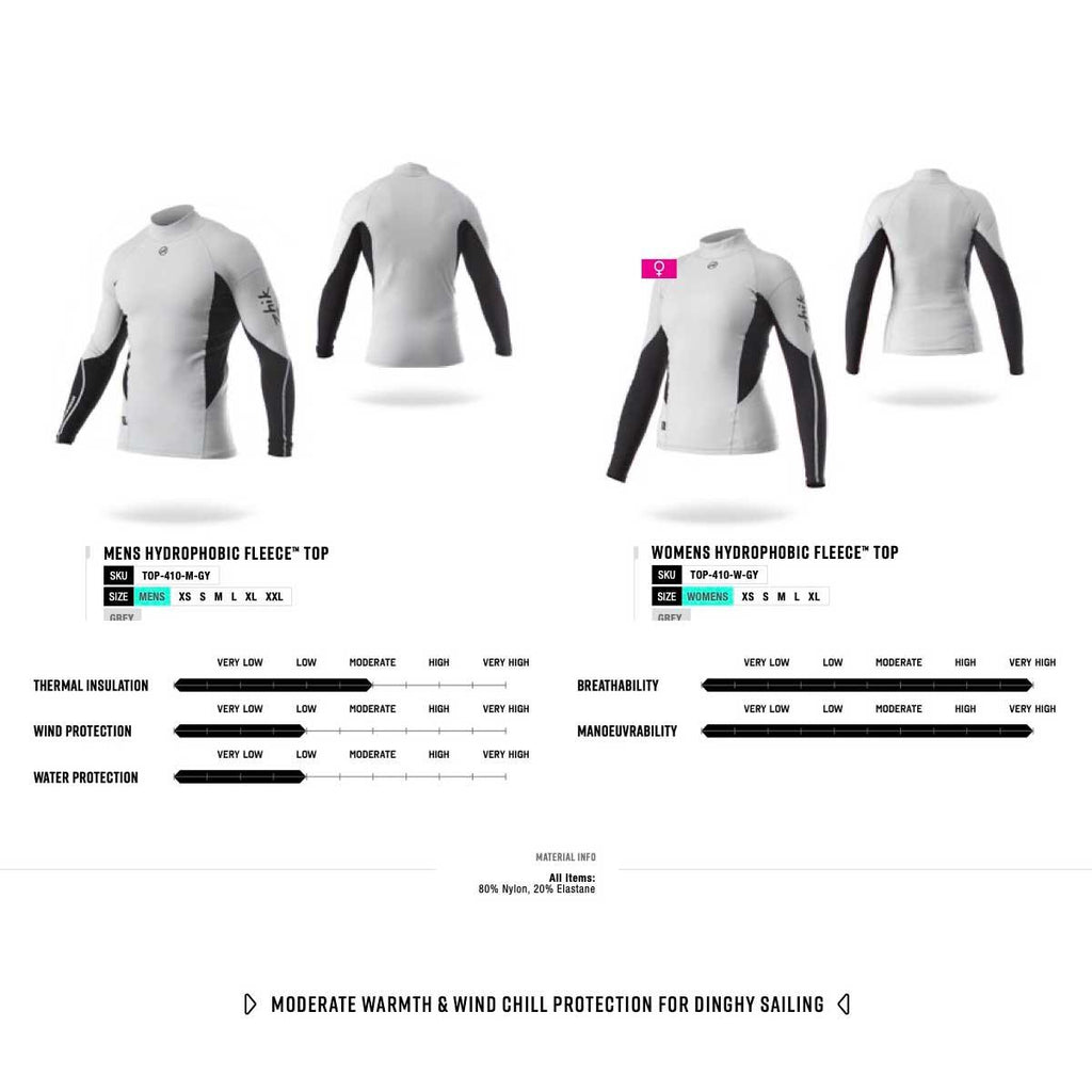 Womens Zhik HydroPhobic Fleece Top