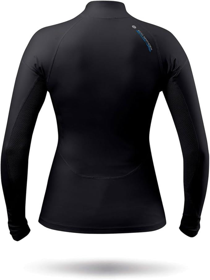 Zhik Womens Long Sleeve Spandex Rash Vest Top - Black