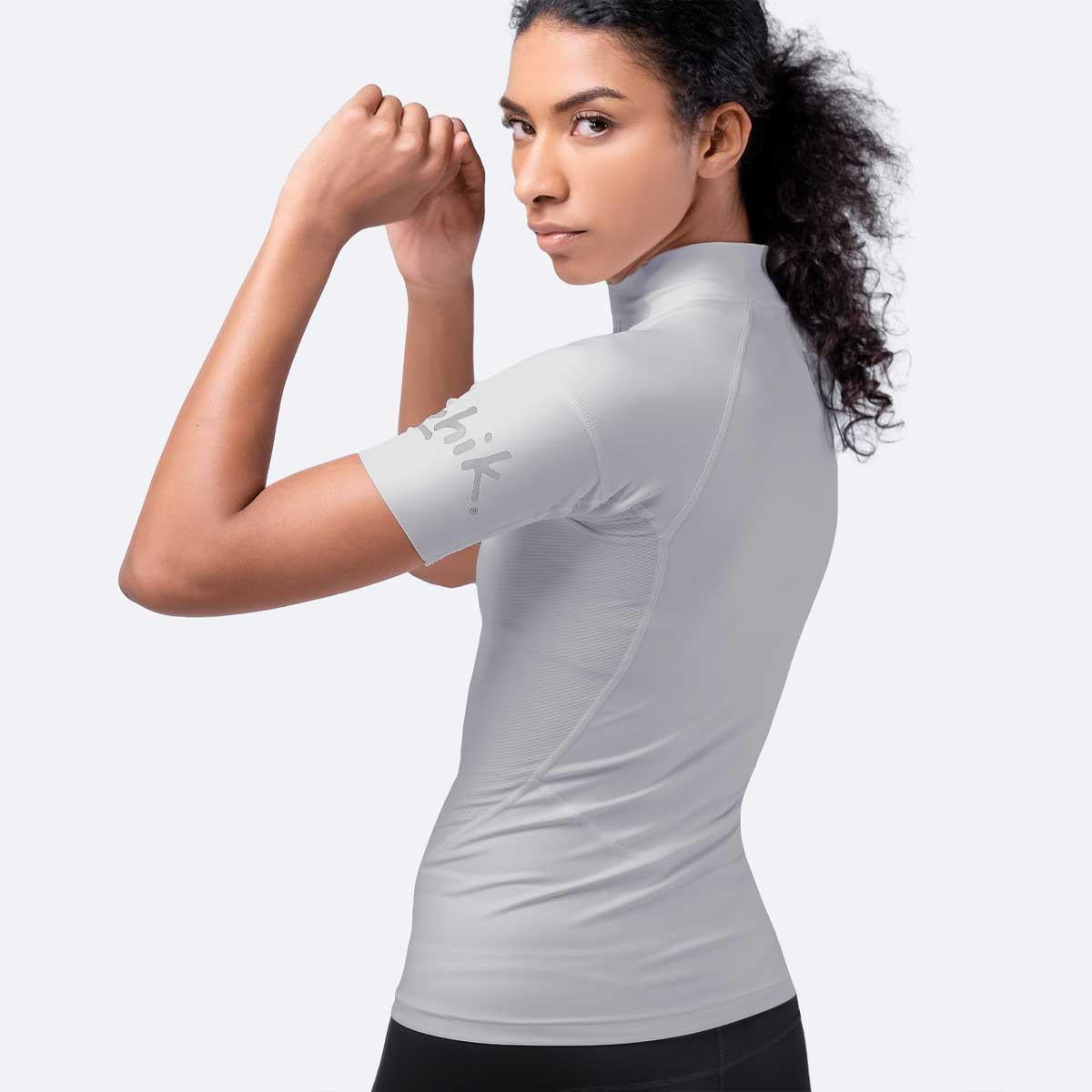 Zhik Womens Short Sleeve Spandex Rash Vest Top - Platinum