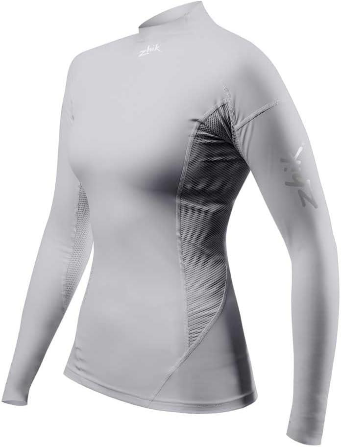 Zhik Womens Long Sleeve Spandex Rash Vest Top - Platinum